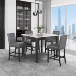 D4052 BAR TABLE AND 4 BAR STOOLS