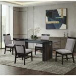 D4238 DINING TABLE AND 6 D4239 DINING CHAIRS