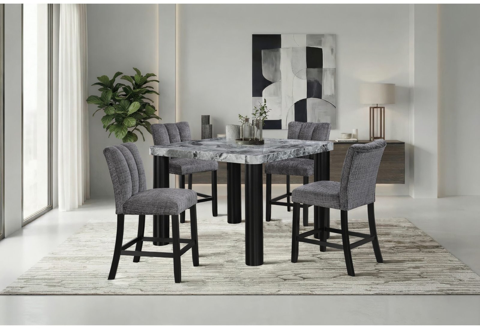 D5473BT-D06BS-RSC.jpg D5473 BAR TABLE AND 8 D06 BAR STOOLS - Image 1