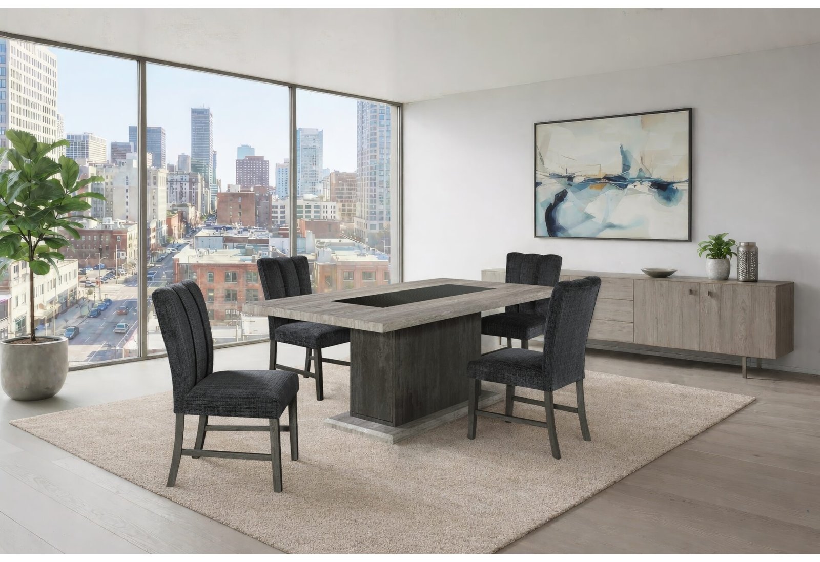 D8030DT-D8030DC-RSC-2.jpg D8030 DINING TABLE AND 8 D8030 DINING CHAIRS - Image 1