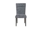 D86 GREY DINING CHAIR WITH BROWN LEGS