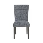 D86 GREY DINING CHAIR WITH BROWN LEGS