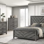 DENVER TWIN 5 PC BEDROOM SET IN GRAY