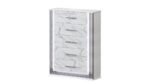 DESIRE KING 4 PC BEDROOM SET IN WHITE - Image 3