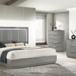 ELARA QUEEN 4 PC BEDROOM SET IN GRAY
