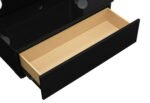 ELLA BLACK NARROW TALL MIRROR WITH DRAWER AND SPEAKER - Image 2