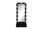 ELLA BLACK NARROW TALL MIRROR WITH DRAWER AND SPEAKER - Image 3