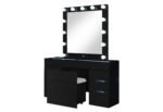 ELLA BLACK VANITY SET WITH STORAGE STOOL - Image 2