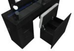 ELLA BLACK VANITY SET WITH STORAGE STOOL - Image 4
