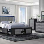 EMMA BLACK/GREY FULL BED GROUP