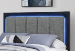 EMMA BLACK/GREY FULL BED WITH LED AND USB - Image 3