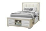 EMMA NATURAL/WHITE FULL BED WITH LED AND USB - Image 2