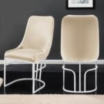 EMRALD STEEL LEGS BEIGE - 2 CHAIRS PER BOX
