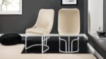 EMRALD STEEL LEGS BEIGE - 2 CHAIRS PER BOX