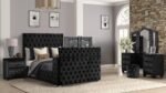 ENCORE QUEEN 4PC VANITY BEDROOM SET IN BLACK
