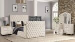 ENCORE KING 4PC VANITY BEDROOM SET IN BEIGE