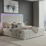 ELIAS GREY KING BED WITH IMMERSIVE SOUND