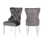 ERICA STAINLESS STEEL LEGS DARK GRAY - 2 CHAIRS PER BOX