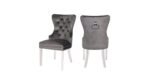 ERICA STAINLESS STEEL LEGS DARK GRAY - 2 CHAIRS PER BOX