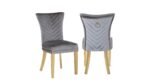 EVA GOLD LEGS DARK GRAY - 2 CHAIRS PER BOX