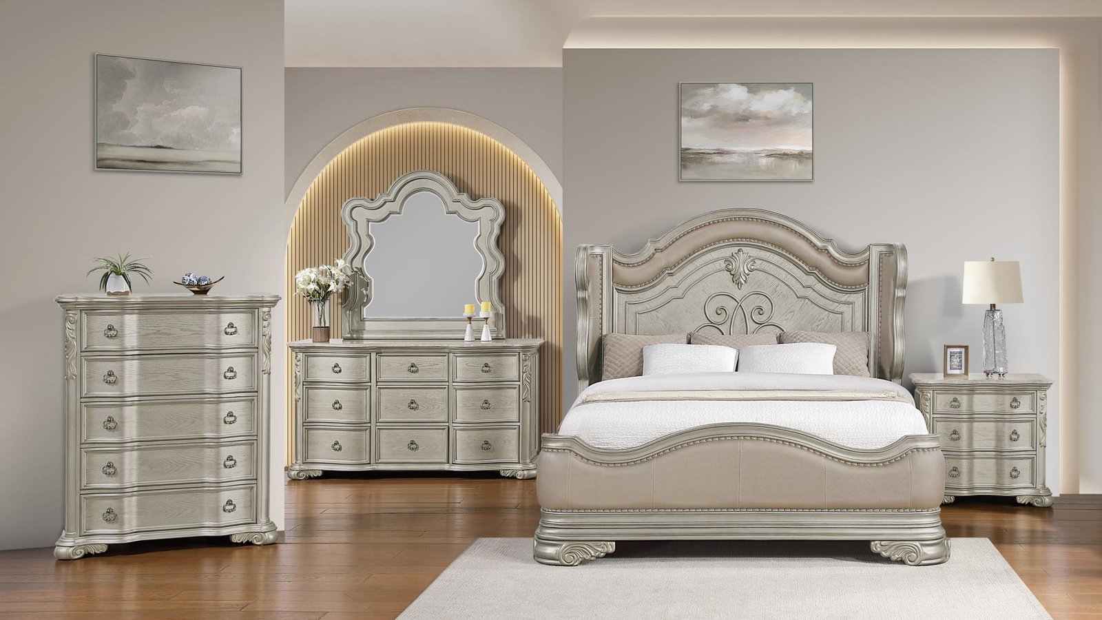 F1712_S___BELLA_CHAMPAGNE__1__64_1500_975.jpg BELLA QUEEN 5 PC BEDROOM SET IN CHAMPAGNE - Image 1