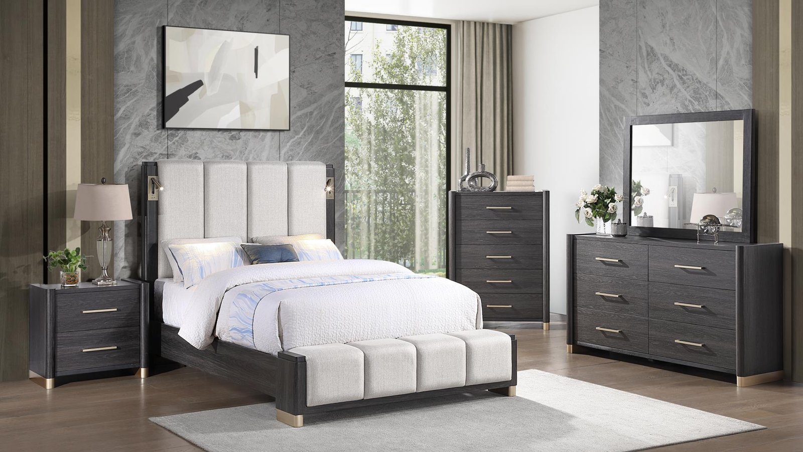 F2567___CLIFTON_BEDROOM__11__87_1500_975.jpg CLIFTON QUEEN 5PC BEDROOM SET IN CHARCOAL GRAY - Image 1
