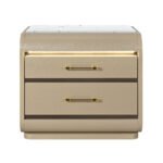 GENESIS GOLD NIGHTSTAND WITH LED