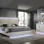 GLAM QUEEN 4 PC BEDROOM SET IN WHITE