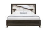 HARMONY BROWN KING BED WITH LED