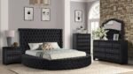 HAZEL QUEEN 4 PC BEDROOM SET IN BLACK - Image 3