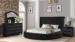 HAZEL QUEEN 4 PC BEDROOM SET IN BLACK
