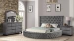HAZEL QUEEN 4 PC BEDROOM SET IN GRAY