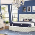 HAZEL KING 4 PC BEDROOM SET IN CREAM