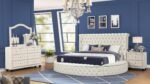 HAZEL KING 4 PC BEDROOM SET IN CREAM