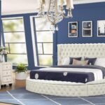 HAZEL KING 4 PC VANITY BEDROOM SET IN CREAM