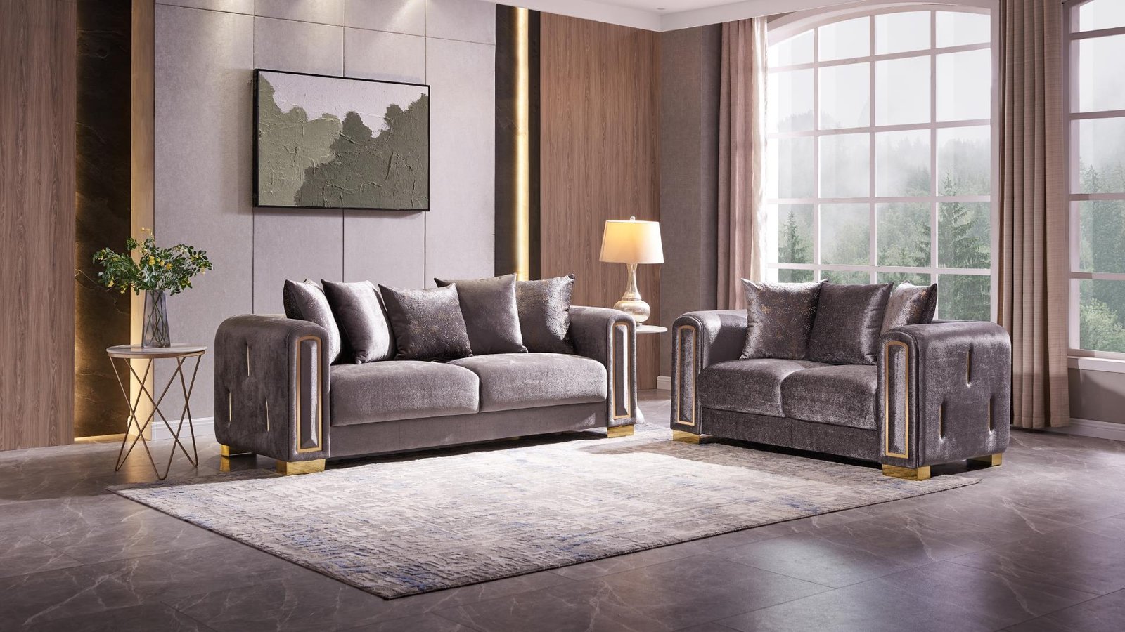 IMPREZA_SILVER_2PC_1500_975.jpg IMPREZA 2 PC Living Room Sets IN SILVER - Image 1