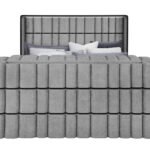 ISABELLA GREY KING BED W/LED, TV LIFT, SPEAKER AND FIREPLACE