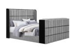 ISABELLA GREY KING BED W/LED, TV LIFT, SPEAKER AND FIREPLACE - Image 2