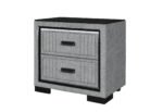 ISABELLA GREY NIGHTSTAND WITH LED - Image 2