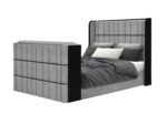 ISABELLA GREY QUEEN BED W/LED, TV LIFT, SPEAKER AND FIREPLACE - Image 2