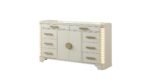 JASMINE QUEEN 4 PC BEDROOM SET IN BEIGE - Image 4