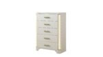 JASMINE QUEEN 4 PC BEDROOM SET IN BEIGE - Image 6