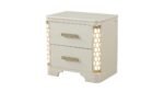 JASMINE QUEEN 4 PC BEDROOM SET IN BEIGE - Image 7