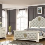 JASMINE QUEEN 4 PC BEDROOM SET IN BEIGE