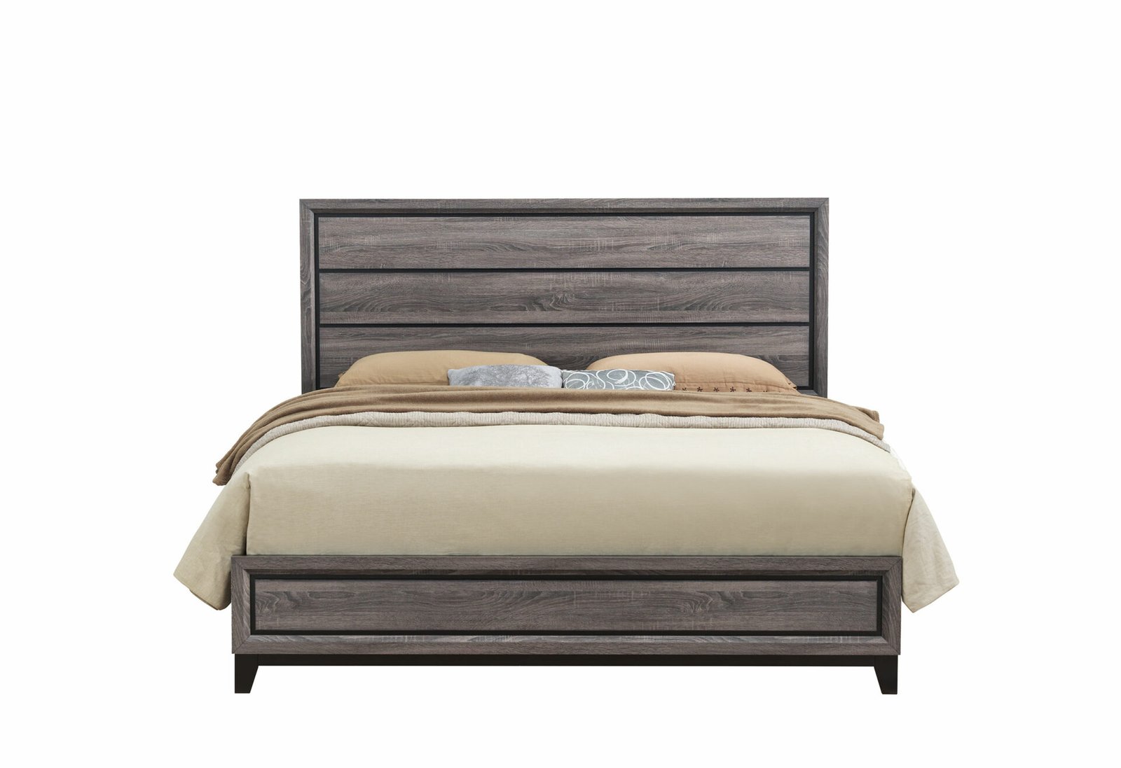 KATE-FOIL-GREY-BED-FRONT-WB-3.jpg KATE GREY KING BED - Image 1