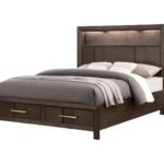 KENZO QUEEN BED WALNUT