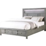 KENZO QUEEN BED GRAY