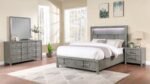 KENZO KING 5 PC BEDROOM SET IN GRAY - Image 2