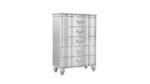 EROS QUEEN 4PC BEDROOM SET SILVER - Image 7