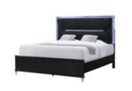 LANDO BLACK KING BED WITH CONTINUOUS LED - Image 2